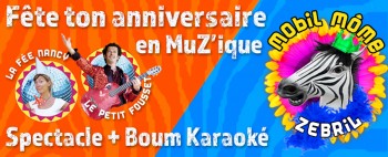 Fête ton anniversaire en MuZ’ique avec Mobil Môme au Zèbre de Belleville :